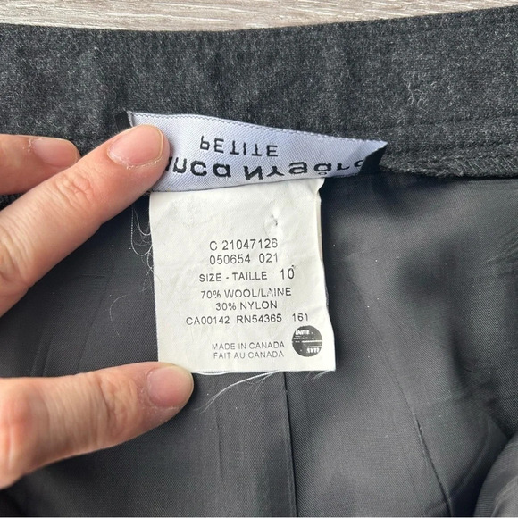 Vintage Bianca Nygard Grey Wool  Blend High Waist Ankle Length Mom Pants - Picture 8 of 12